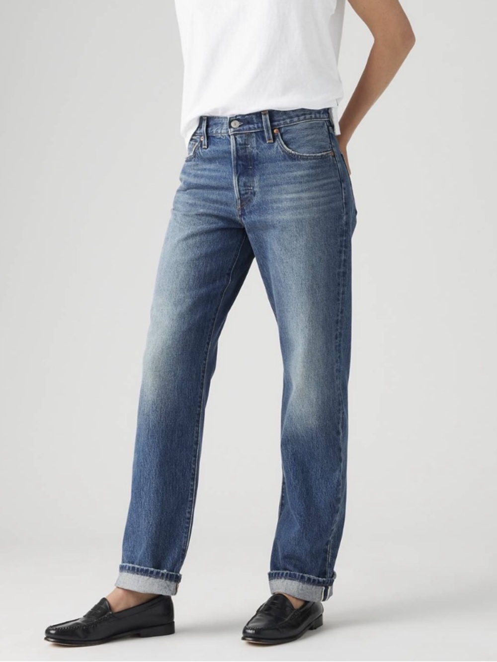 Levis 501 90’s Selvedge Denim Jeans Get on Board Medium Wash Size 29x30 NWT - Picture 5 of 14